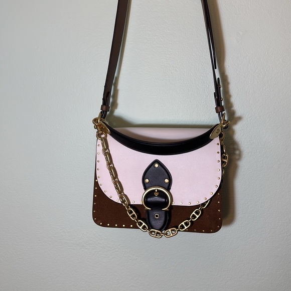 Coach Beat Shoulder Bag In Colorblock With Rivets - Picture 5 of 13